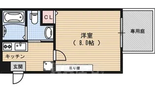フラッティ堀川下立売【1階】の間取り