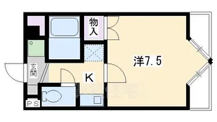 ハウスセゾン鞍馬口【6階】の間取り