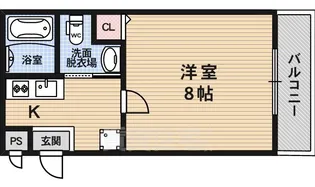 フラッティ堀川下立売【1階】の間取り