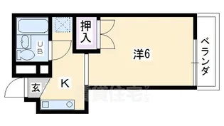 シャンボール今出川【601号室】の間取り