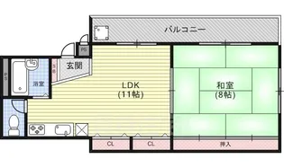 ヴィラ東海16号館【5階】の間取り
