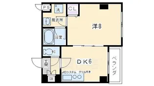 AFICION堀川【4階】の間取り