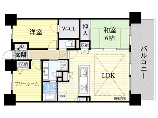 エスリード五位堂【5階】の間取り