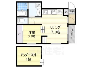 ハーモニーテラス二番5【1階】の間取り