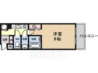 アスヴェル京都二条烏丸【6階】の間取り