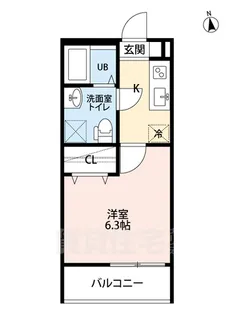 フィールグッド東中島【3階】の間取り
