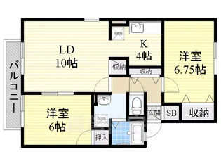 大阪府堺市中区東山【アパート】の間取り