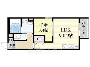 大阪府堺市堺区香ヶ丘町4丁【アパート】の間取り