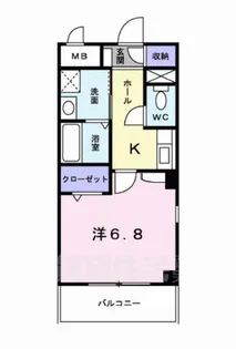 ヴィラ甲東園【3階】の間取り