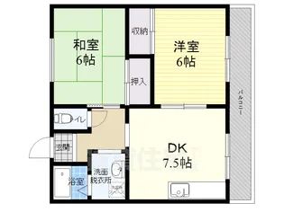 甲陽マンション【3階】の間取り