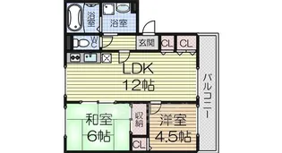 サファージュ高石B棟【3階】の間取り