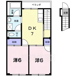 サンハイツ赤塚【2階】の間取り