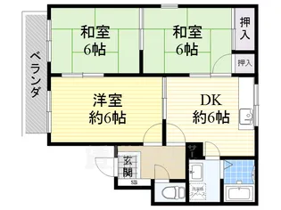 向陽苑3【2階】の間取り