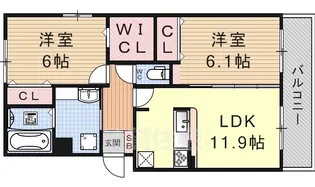 Merci大将軍2【2階】の間取り