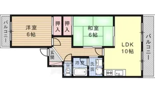 第9摂津グリーンハイツ【2階】の間取り