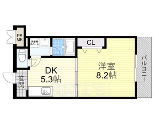 大阪府堺市西区浜寺石津町中2丁【マンション】の間取り