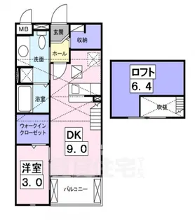 1LDKの間取り画像