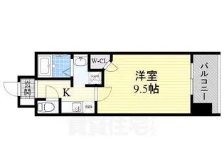 心理的瑕疵有 クラウンハイム北心斎橋フラワーコート【6階】の間取り