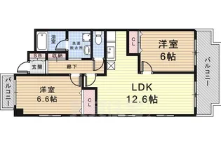 プランドールYAHEI【3階】の間取り