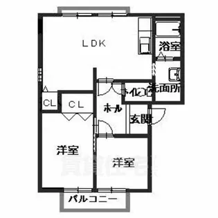 エクセル青垣B【1階】の間取り