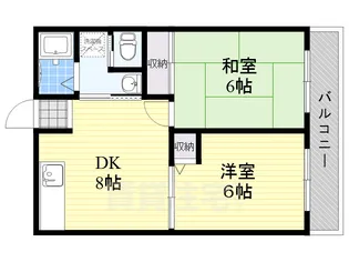大阪府高槻市古曽部町1丁目【アパート】の間取り
