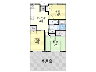 グリーンハイツ府中A棟B棟【2階】の間取り