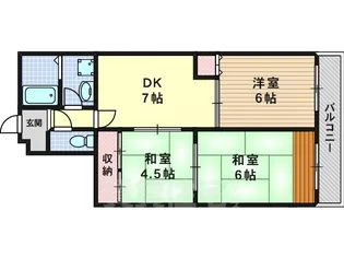 グリーンスカイ藤【7階】の間取り