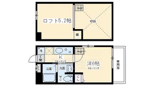 ロフティ京都西陣【1階】の間取り