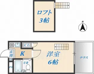 レオパレス布施【1階】の間取り