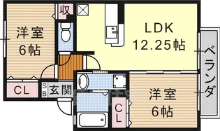 ZONE御剱 (ゾーンミツルギ)【2階】の間取り