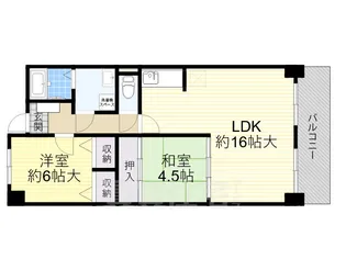 レジデンス佃【4階】の間取り