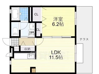 フリージア大安寺【1階】の間取り