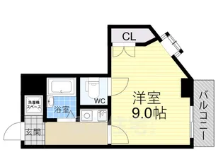 ハイツ中路1【5階】の間取り