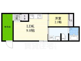 Gradito千林大宮【1階】の間取り