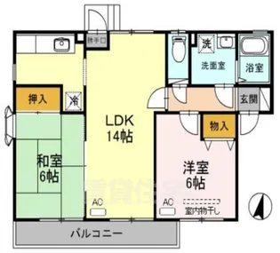アビタシオン仁川III【1階】の間取り