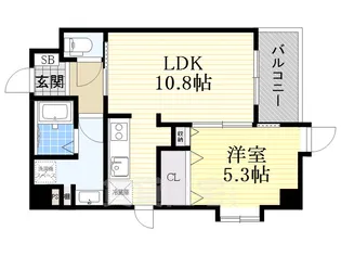 ビオトープ塚本【3階】の間取り
