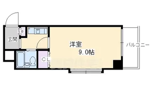 DETOM-1今出川通【7階】の間取り
