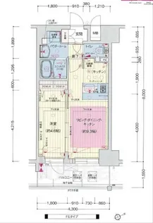 プレサンス THE 神戸【13階】の間取り