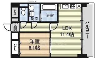 CLAIR HEIWA【6階】の間取り