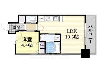 スプランディッド新大阪キャトル【13階】の間取り