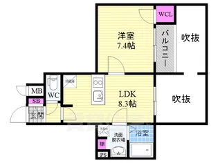 プレサンス京都洛南【6階】の間取り