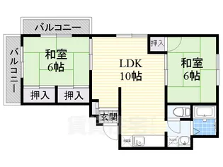 大阪府豊中市寺内1丁目【マンション】の間取り