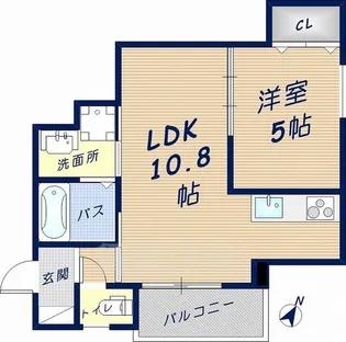 クリエオーレ岩田町【1階】の間取り