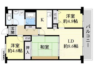 ラ・シーム・フルール石津【4階】の間取り