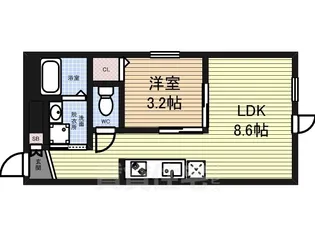 ノア名駅南【2階】の間取り