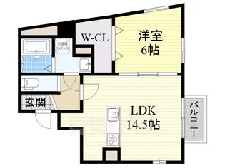 D−アパートメント泉【4階】の間取り