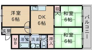 マンションサンコー【3階】の間取り