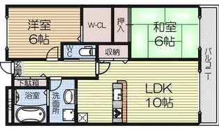 マーレ羽衣【4階】の間取り