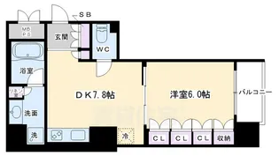 イーグルコート烏丸御池 ルミエ【11階】の間取り