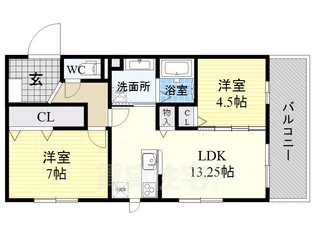 ヴェルジェリコ【2階】の間取り